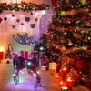 Christmas Wrought Iron Deer Figurine with Led Light Holiday New Year Party Decor