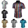 Camisa de Vestir Retro Disco de los 70 para Hombre con Tejido de Poliéster para Cosplay y Ropa de Fiesta