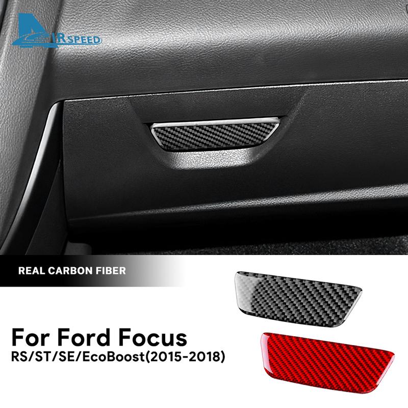 Real Soft Carbon Fiber Sticker For Ford Focus SE RS ST Ecoboost 2012 2013-2015 2016 2017 2018 LHD RHD Car Passenger Glove Box