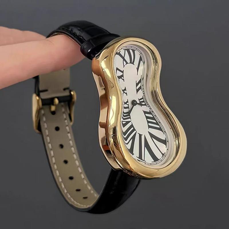 Retro Trendy Pánské hodinky Twisted Design Y2k Styl Niche Personalizované Křemenné hodinky pro Ženy Hodinky