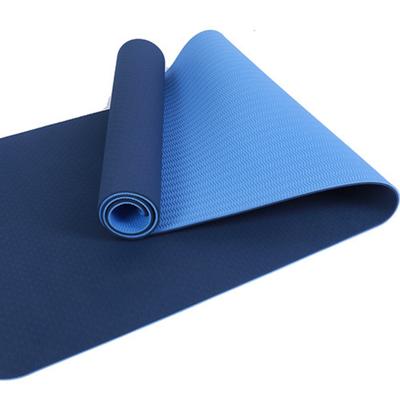 TPE Yoga Mat 6 MM Çift Renkli Kalınlaşmış Genişletilmiş ve Genişletilmiş TPE Kaymaz Mat Kızlar için Spor Dans Güvenliği ve Çevre Koruma Mat