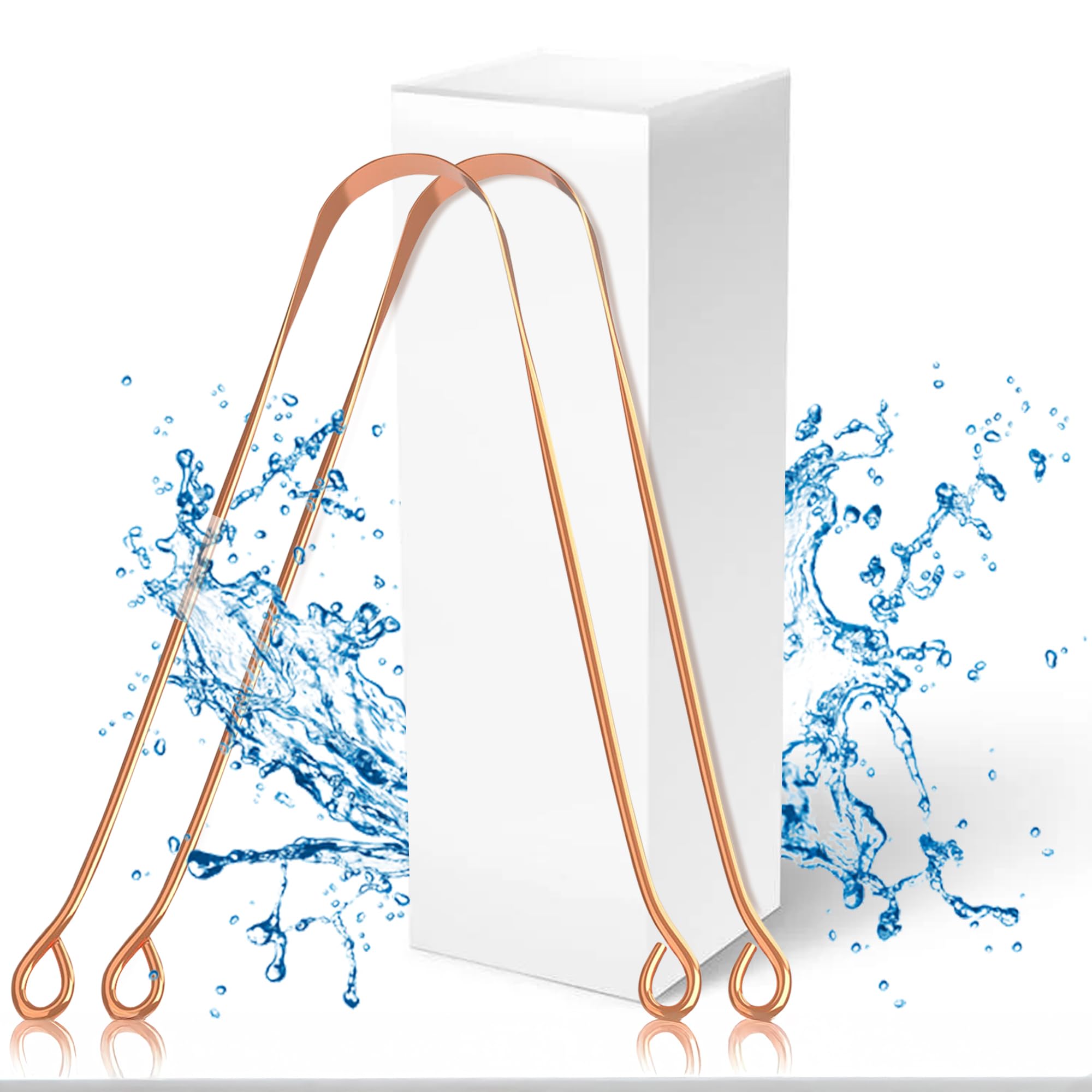 GUBB Copper Tongue Cleaner for Kids & Adults (Pack of 2) - Ayurvedic Tongue Scraper for Fresh Breath,Oral Hygiene |Travel-Friendly,Heavy-Duty,Bacte