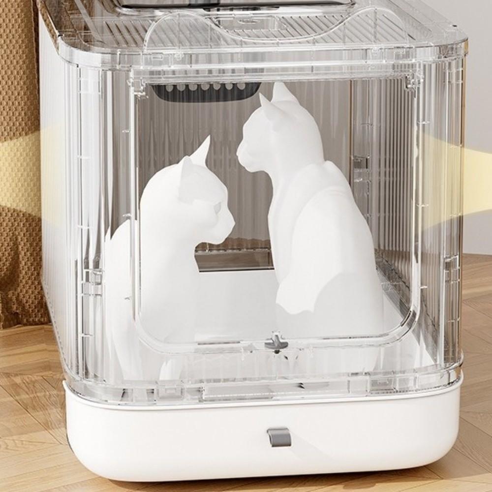 Anti Splash Enclosed Cat Litter Box Odor Sealing Fully Enclosed Hooded Toilet Deodorizing Drawer Cat Toilet Tray