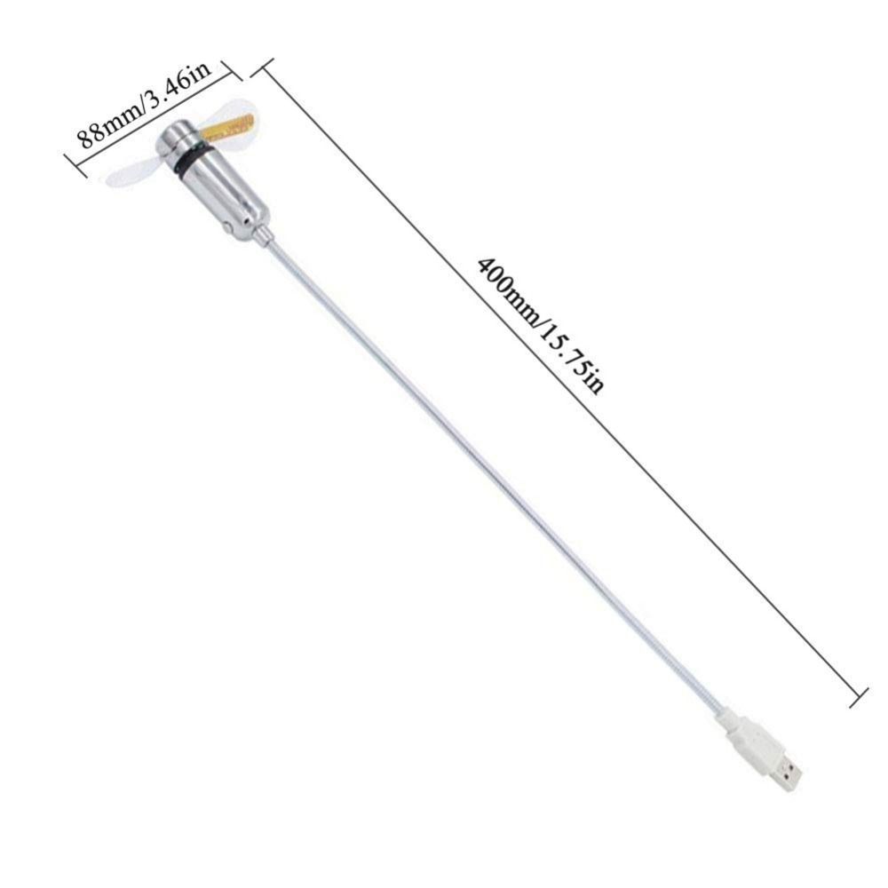 Time Temperature Display LED Clock  Fan Flexible Gooseneck Clock Cool  Fan Hand   PC Notebook