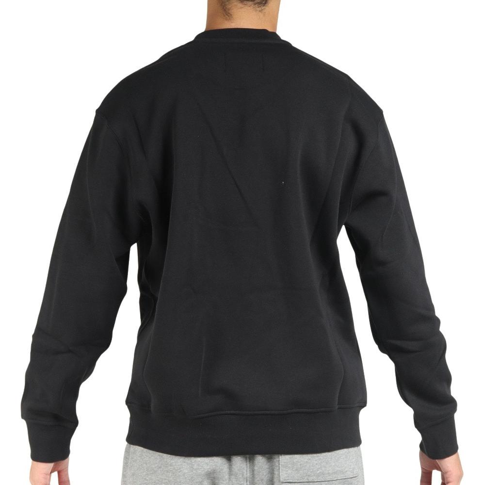 Jordan Solid Color Crew Neck Pullover With Logo Print Long Sleeve Sweatshirt Men Sweatshirt Black DQ7521-010
