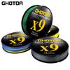 GHOTDA 0,14-0,40(mm) Lenza da pesca anti-morso X9 da 500 m adatta per acqua di mare, acqua dolce, persico multicolore, attrezzatura da pesca da 20 a 80 libbre