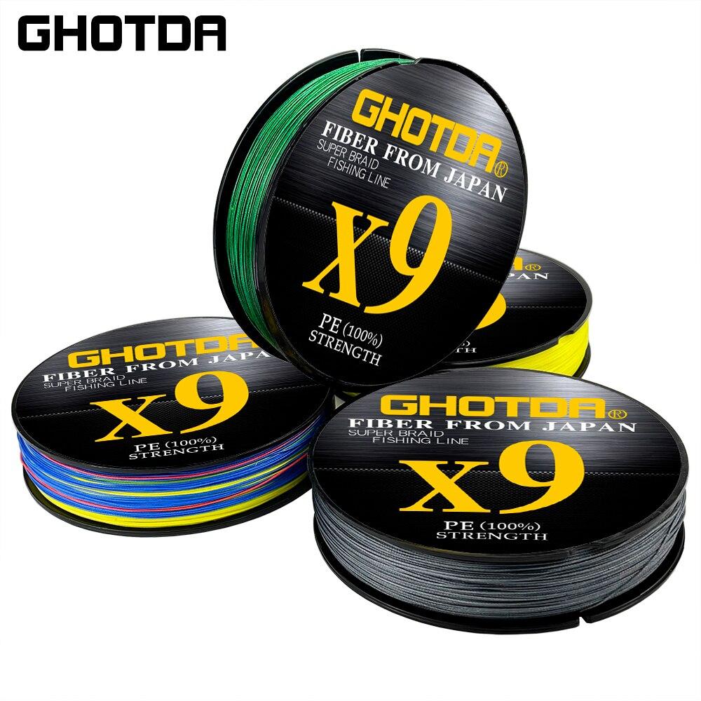 GHOTDA 0,14-0,40(mm) Lenza da pesca anti-morso X9 da 500 m adatta per acqua di mare, acqua dolce, persico multicolore, attrezzatura da pesca da 20 a 80 libbre
