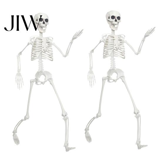 Poseable Halloween Prop 3ft Life Size Skeleton, Full Body Posable Plastic Skeleton Prop, Realistic Movable Joint Human Bones Model for Yard Patio Lawn