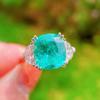 New Product with Cotton Wool Paraiba Celebrity Temperament Simple Open Ring Woman