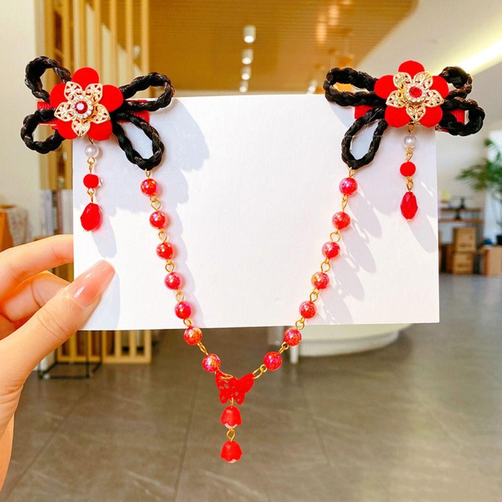 

Древний стиль лоб цепь шпилька китайский Новый год детские заколки для волос ханьфу бровь кулон 5