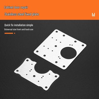 Scharnierreparatur- und Verstärkungsplatte aus Edelstahl für die Installation von Schranktüren