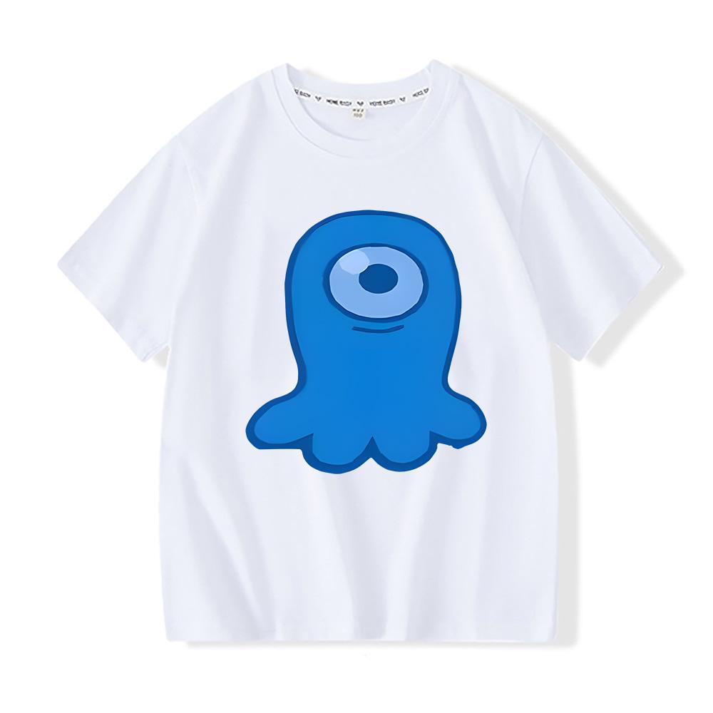 

Cute Octopus Cartoon T-shirt Kids Costume Children T Shirt Print Clothes for Boys Girls Summer Short Sleeve Tees 100 белый