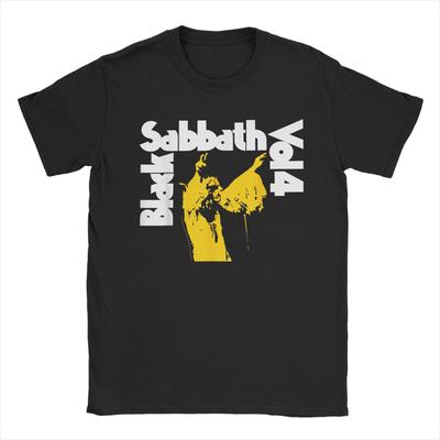 T-shirt Black Sabbath Vol 4 Été Heavy Metal Groupe de Rock T-shirts Géniaux T-shirt 100% Coton Manches Courtes T-shirts Décontractés