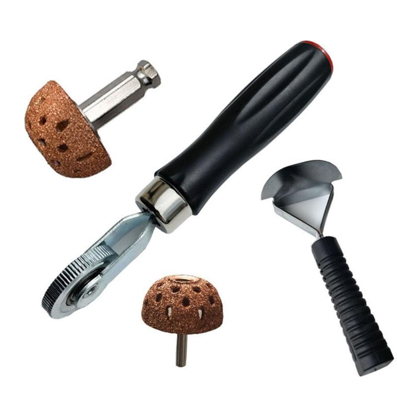 Kit di riparazione per forature di pneumatici senza camera d'aria per motociclette e auto, strumento per pneumatici, strumento di riparazione di emergenza per pneumatici, rullo, ruota tampone per pneumatici, raschietto