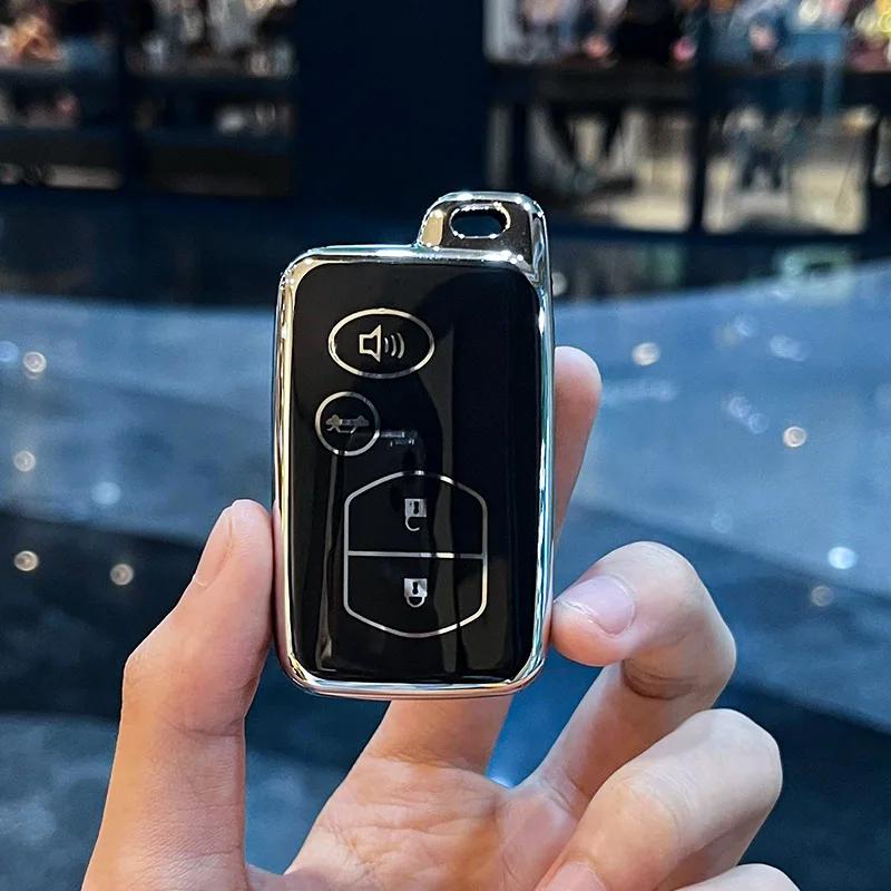 2 3 4 Knapps Bilnøkkelveske for Toyota Prius 30 Alpha Aqua Land Cruiser Auris for Lexus LC 200 Nøkkeldeksel Holder Fjernkontroll 2012 - 2014