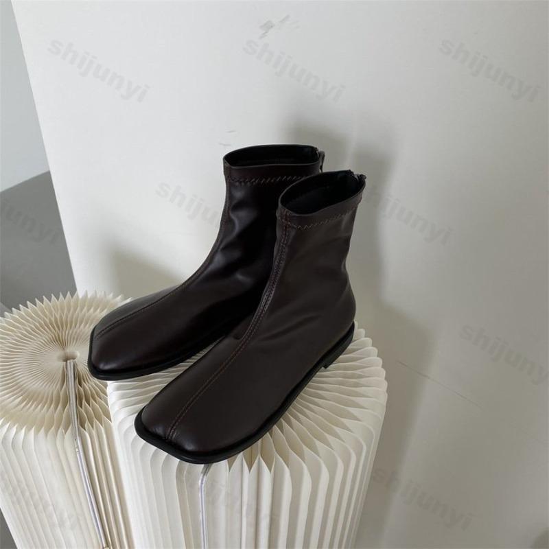 Woman Boots Fashion Ladies Thick Bottom Luxury Designer Female Ankle Boots Zipper Autumn Women's Chelsea Boots 2026 Botas Mujer