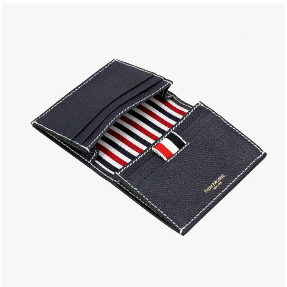 Thom Browne Pebble Grain Stitch Three Stripe Tab Cardholder Uaw065a 00198 415