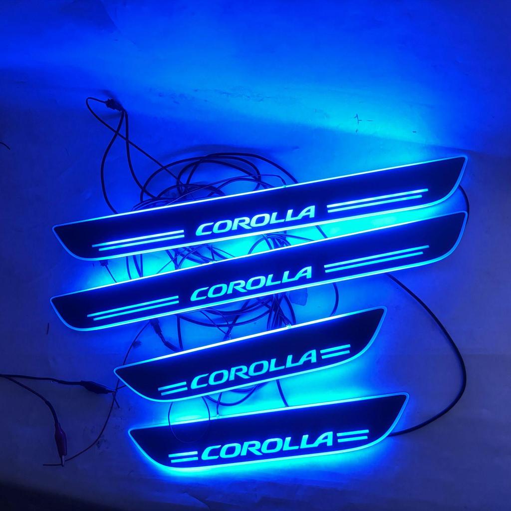 Set of 4 LED Illuminated Phantom Color Sill Strips for New Corolla