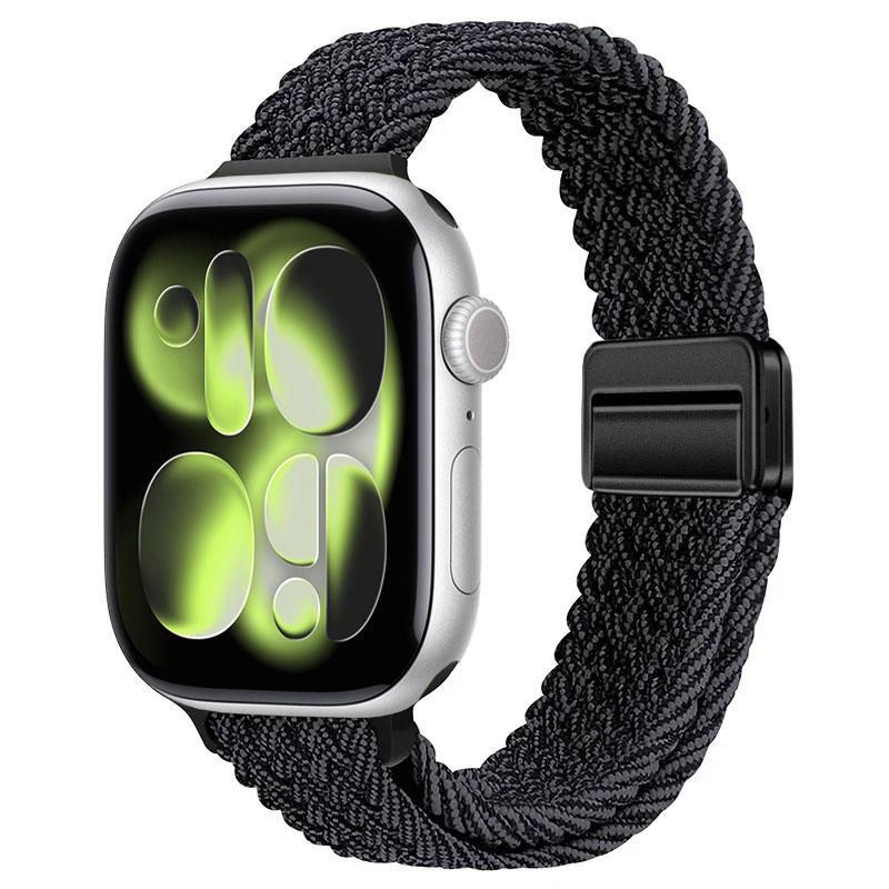 Cinturino intrecciato in nylon per Apple Watch Ultra 3 49mm 11 10 46mm 42mm Braccialetto con fibbia magnetica IWatch 9 8 7 41/45mm 6 5 4 SE 44/40mm