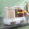 5-Grid Rotating Grid Grain Rice Dispenser Sealed Cereal Separate Bucket Dry Food Container Round Rice Storage Tank Storage Box