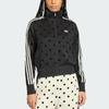 Adidas Originals Satin Printed Polka Dot Sports Stand Collar Zip Stripe Long Sleeve Jacket Women Jackets KV1166