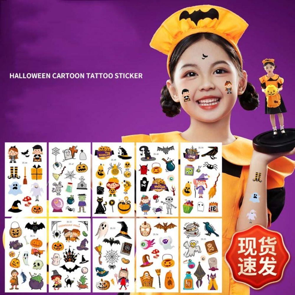 Halloween Tattoo Stickers Wound Scratches Stickers Scar Spider Design Bloody Wound Tattoos
