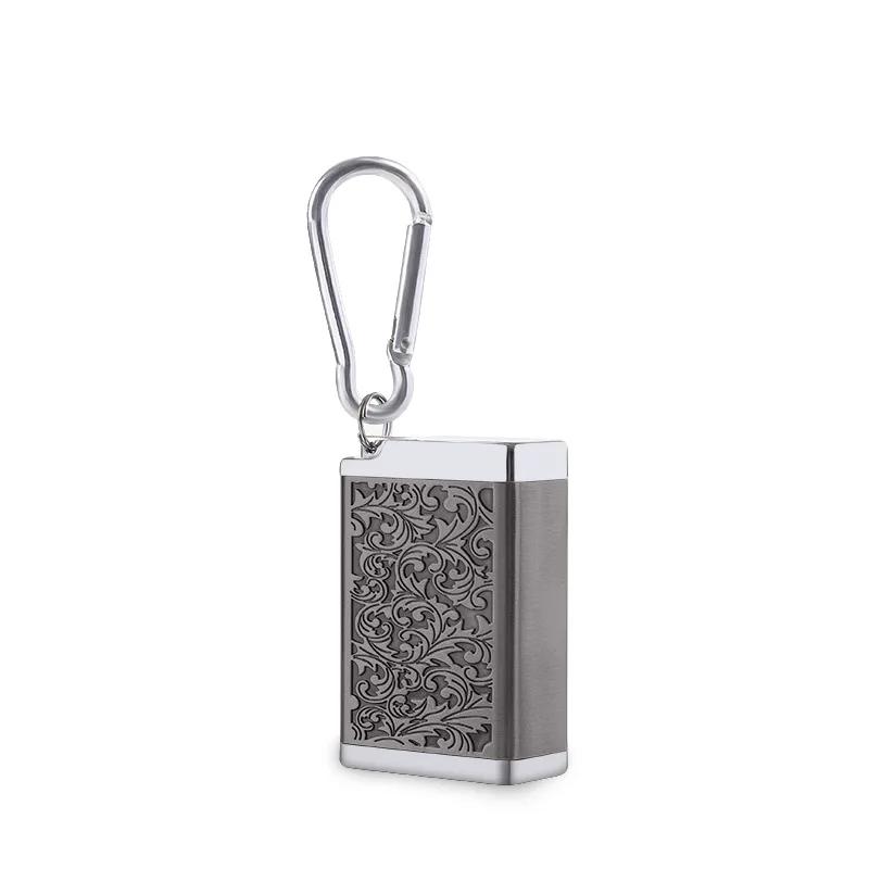 Portable Mini Ashtray with Lid Keychain Pocket Travel Ashtray Cigarette Metal Bottle Storage Package