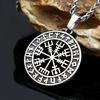 Modischer Einfacher Wikingerkompass Anhänger Edelstahl Nordische Runen Halskette Für Männer Frauen Einzigartiges Amulett Schmuck Geschenk