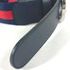 GUCCI 411924 GG interlocking G Belt Accessories belt Leather/Canvas Navy/Red