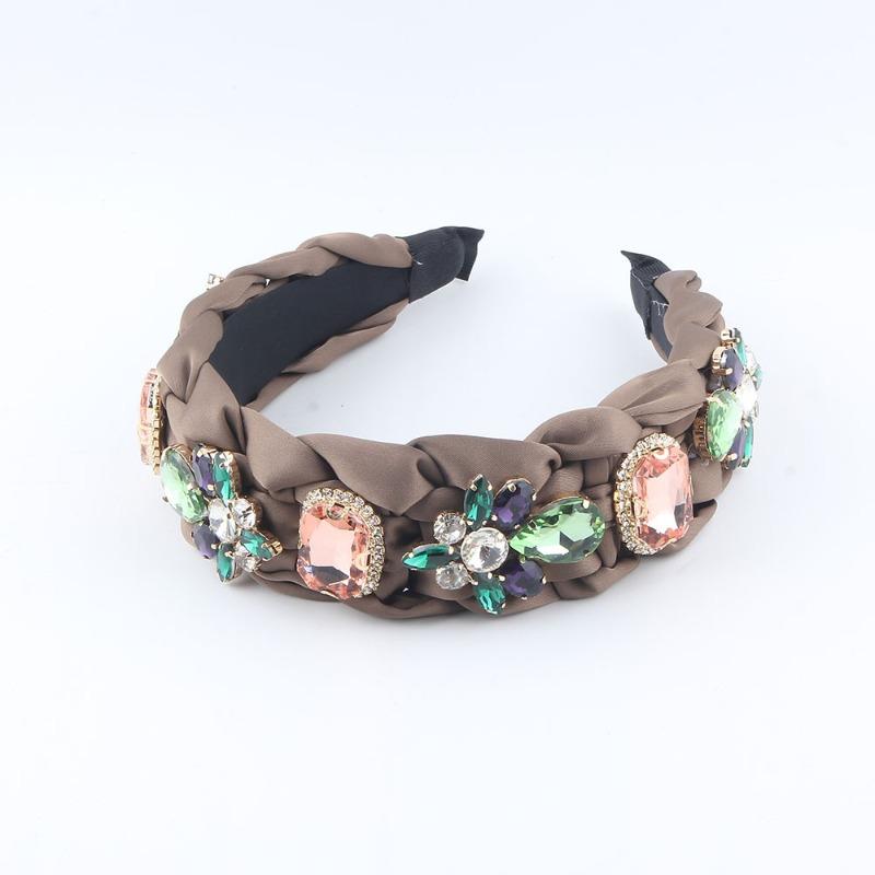 Meier Headband new arrival fabric hair accessories colorful rhinestone high skull classy headwear