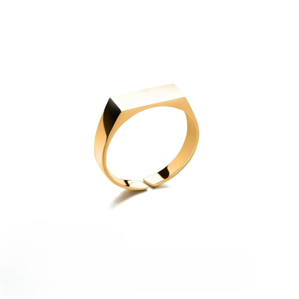 Classic Men s Ring Simple Stainless Steel Gold-Plated Fashion Accessories Wholesale 7 золотой