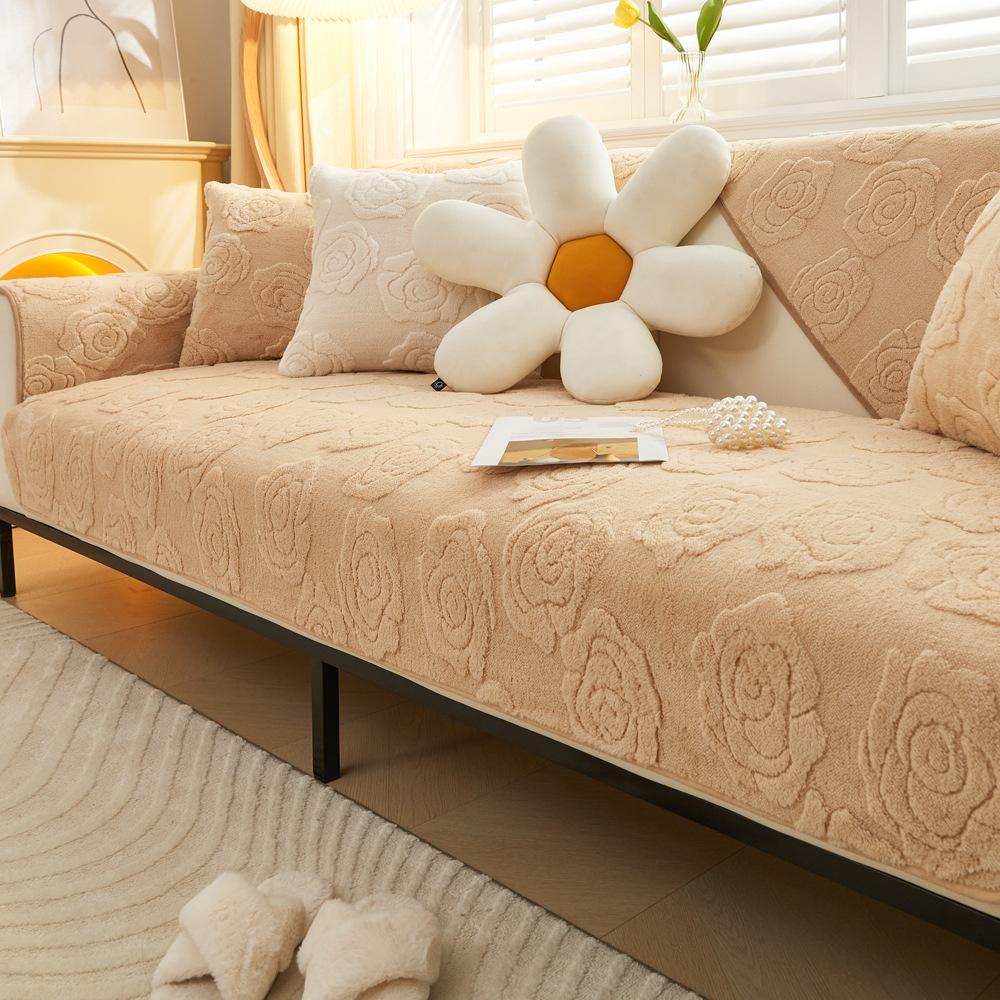 

Бархатная подушка для дивана, зимняя утолщенная подушка, простой современный нескользящий кожаный чехол для дивана, тканевый чехол 70X70