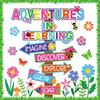 56 Piece Adventures In Reading Bulletin Board Classroom Decoration Flower Signpost Paper Cutouts Supplies Colorful Floral Bulletin Board Decorations