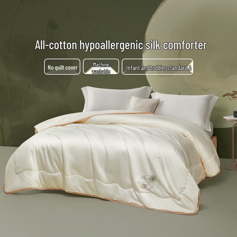 LUOLAI All-Season A-Class Antibacterial Tussah Silk Quilt