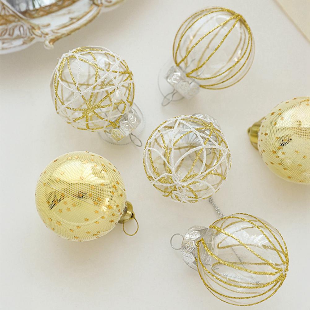 6 Stück Weihnachtsbaum Plastikkugel Weihnachtsdekoration Anhänger Kugel
