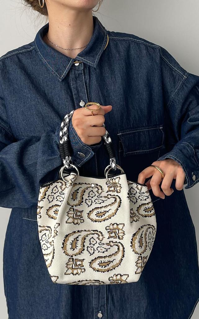 210NOUVE White 2 Handbag, Women's, Small, Mini, Lightweight, with Handles, Brand Name [55K210G306-96]