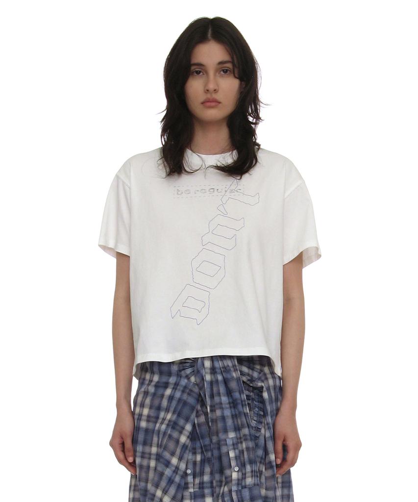 PARTIMENTO WOMEN Dbr Print Regular Tee_White