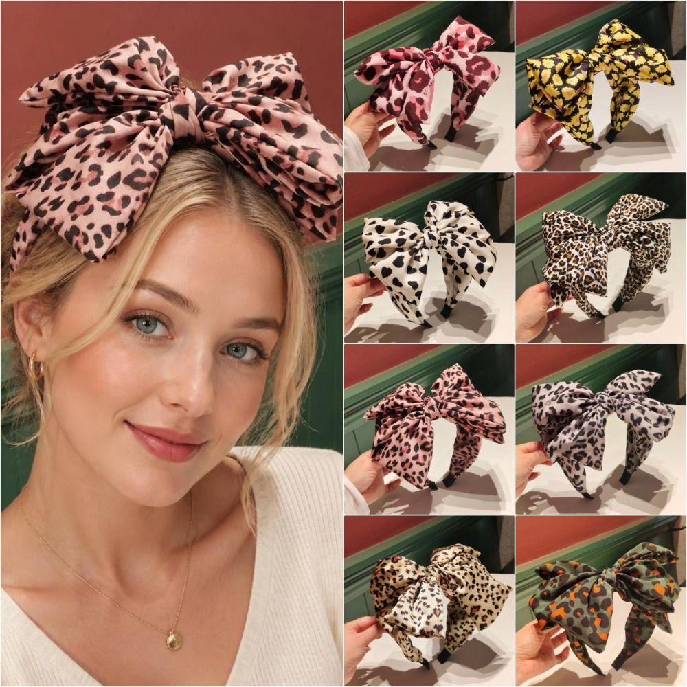 Heawear Bow Headband Multi Layer Large Bow Hairbands Vintage Bow Hair Clips Women