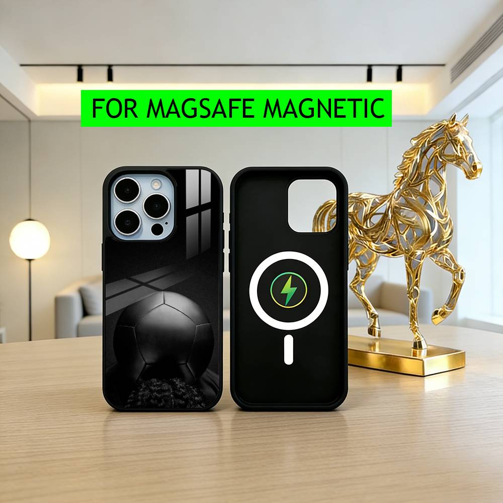 F-Football S-Soccer stitch texture Phone Case For iPhone17,16,15,14,13,12,11 Plus,Pro Magnetic For Magsafe Wireless Charging