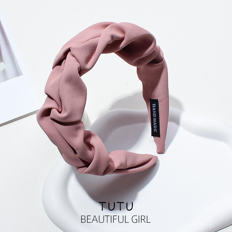 Premium Knotted Solid Color Headband - Retro Fashion, Versatile Korean Style Hair Accessory