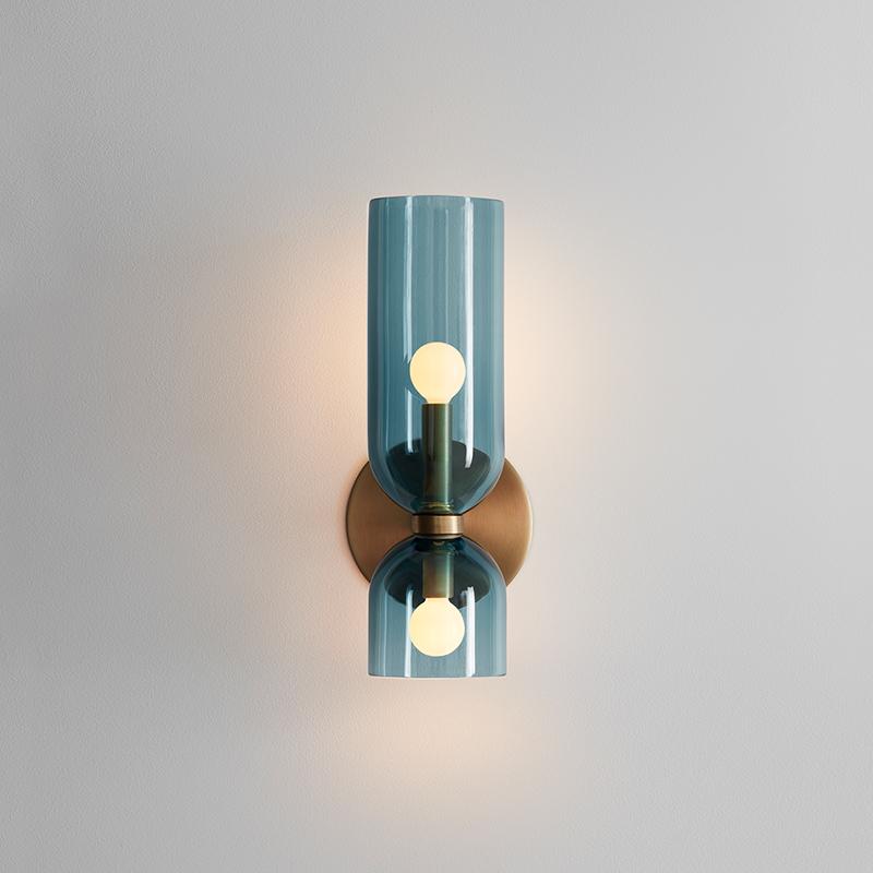 Nordic Classical Glass art Wall Lamp Bedroom Living Room Lighting Wall Lamp Bedroom Bedside Lamp Balcony Corridor Wall Lamp