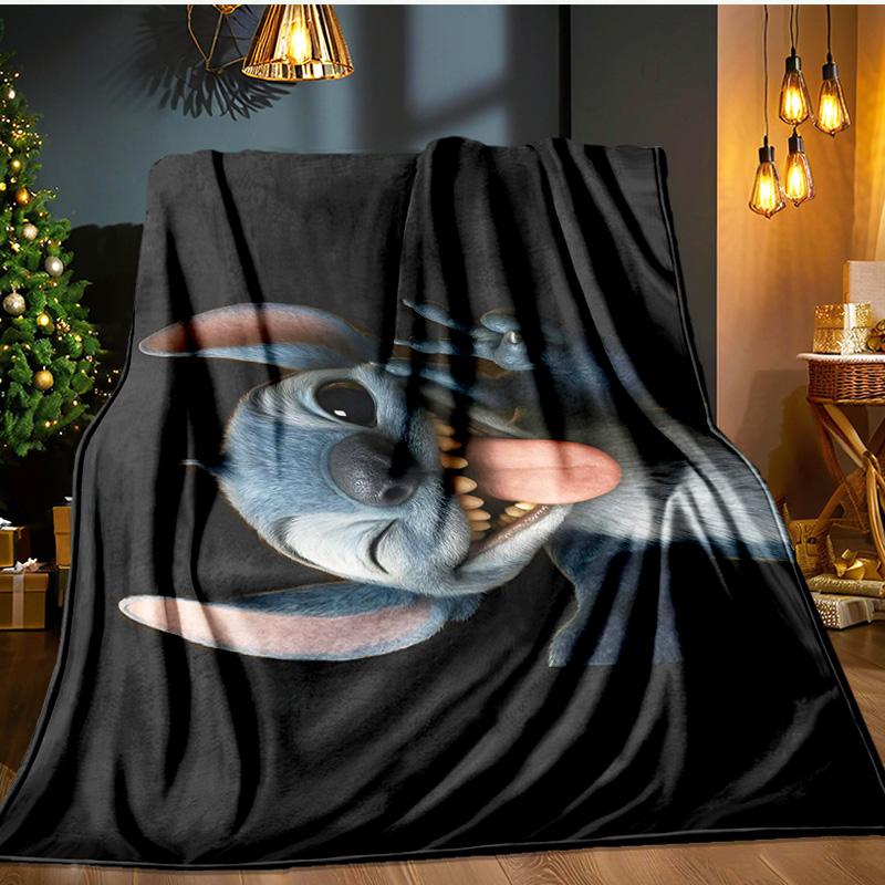 Energetic Alien Character  Blanket Flannel Throw for Sofa, Indoor, Camping, Living Room, Office, Chair, And Bed Soft Birthday Gift