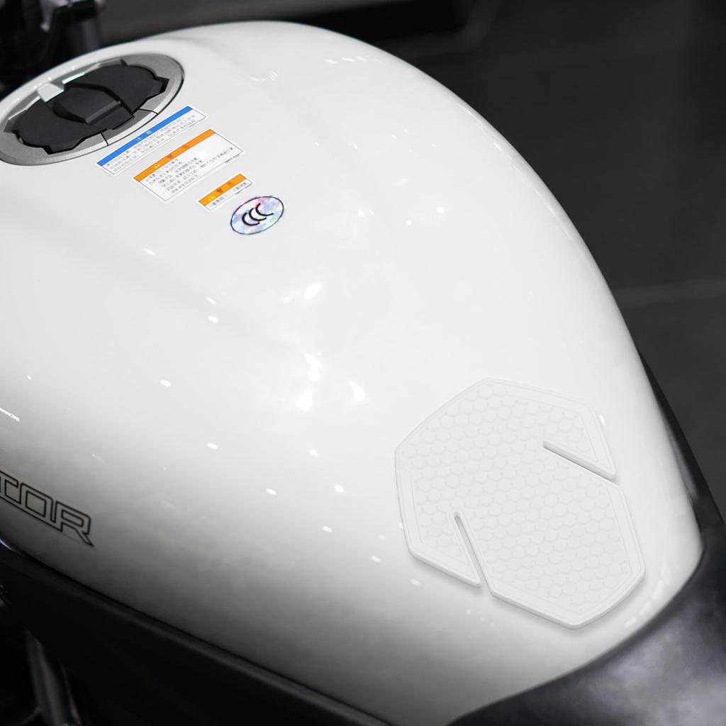 LEDISHUN Tank Pad Compatible with Kawasaki Eliminator/SE (24) ELIMINATOR400 Z E-1 Ninja E-1 (2024MY-) Putt (Fuel Tank) (White)