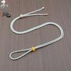 Yellow Jadeite Pendant Lanyard Necklace - Simple Style, No Weaving Hole, Beaded Amber Rope for Neck Hanging