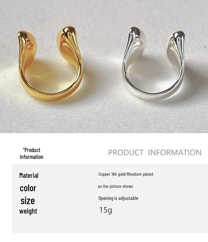 2024 Eleganter Klassischer Verstellbarer Polierter Offener Ring - High-End Luxusdesign für Frauen