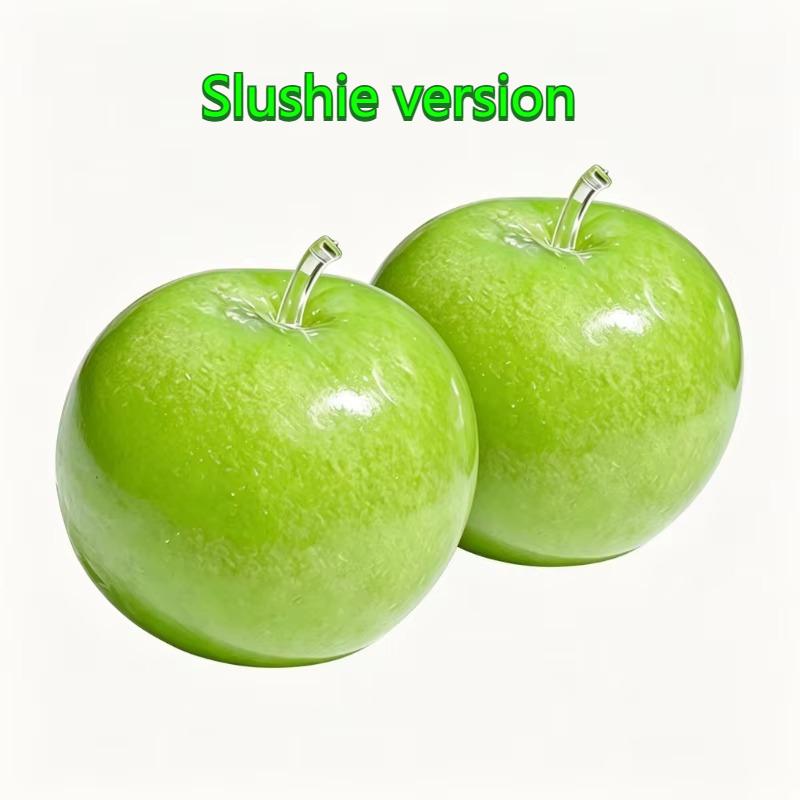 Green Apple Slushie Squishy Fidget Toy Crunchy Moldable Non-Bounce Sensory Stress Reliever Medium Grip Strength Slow Rising Gift
