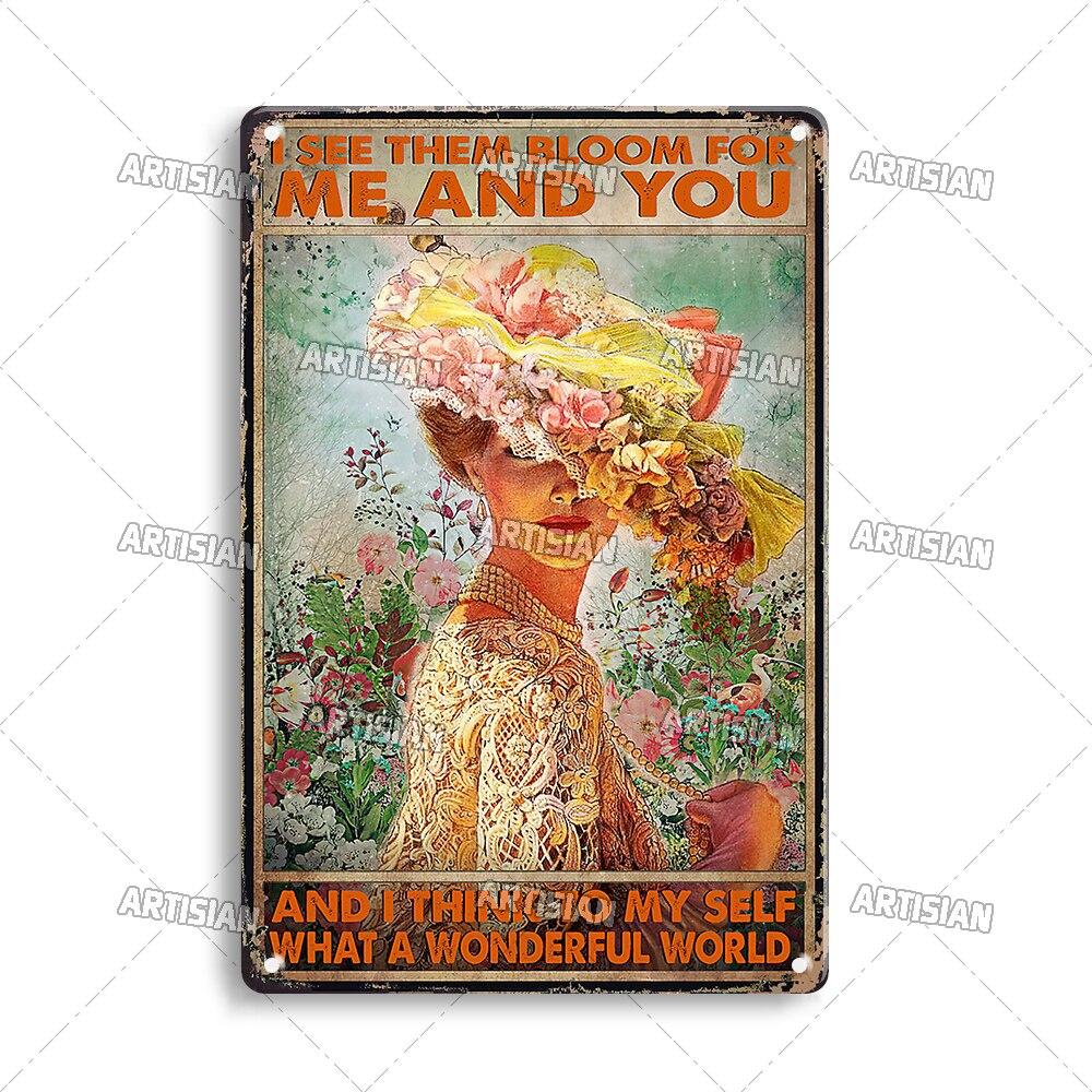 

Металлический постер Artisian Gardening Цветочное растение Жестяная табличка Декоративная настенная табличка для сада Гаража Бара Паба Клуба Отеля Кафе Кухни 20x30cm