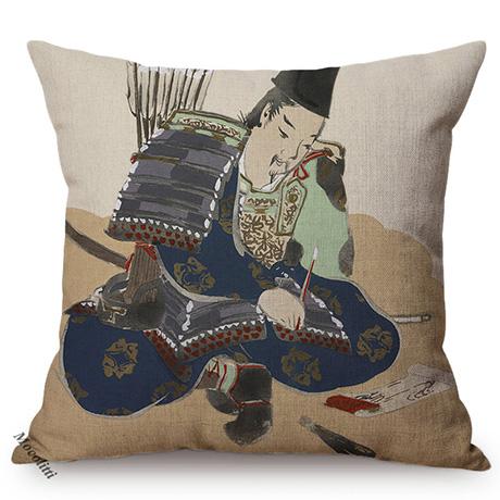 Vintage Tradition Ink Painting Design Concise Sofa Pillow Case Japans Abstract Art Room Harmony Decorative Cushion Cover