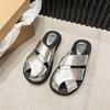 Office slippers women's summer wear 2025 new Baotou Roman half drag versatile casual Muller sandals one pedal