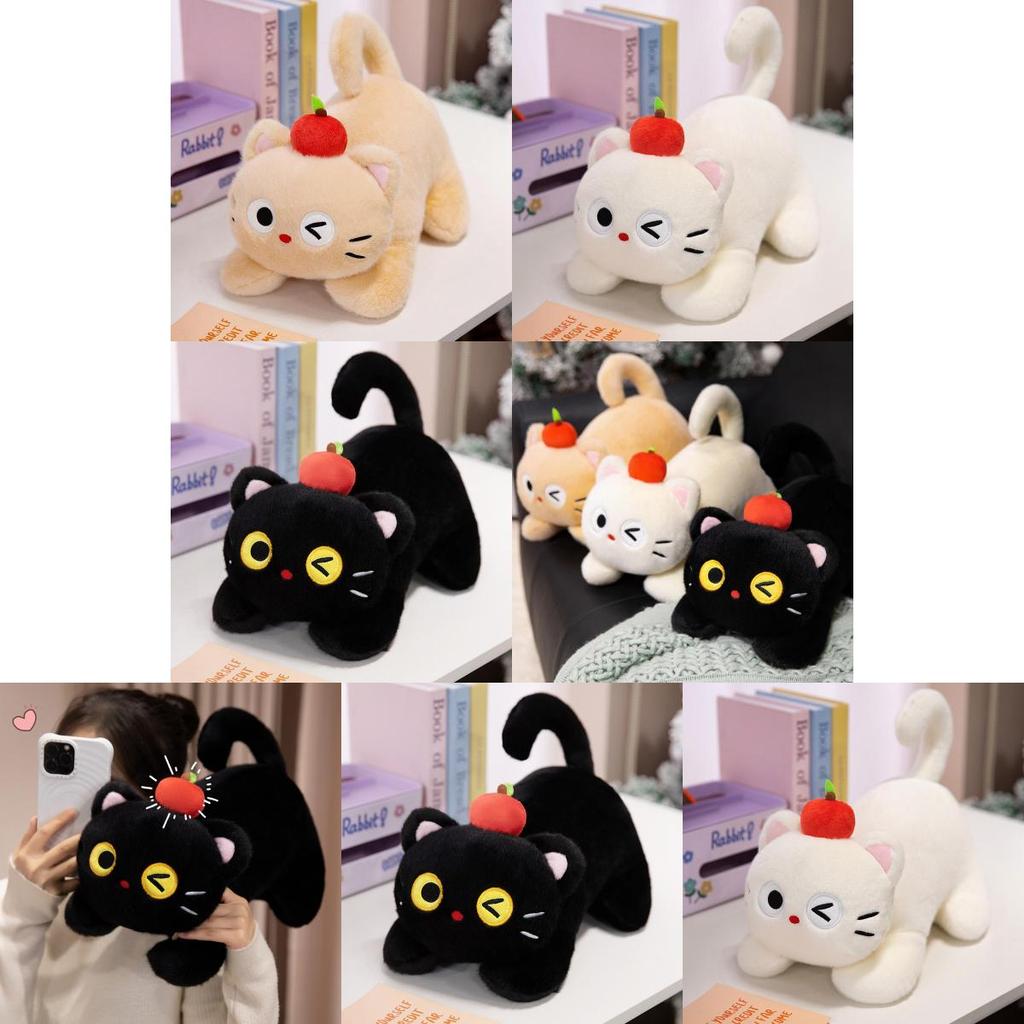 Apple Cat Plush Toy With Pp Cotton Filling For Kids And Gifts